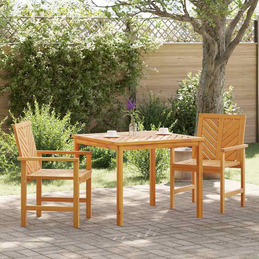 Set da Pranzo per Giardino 3 pz Marrone