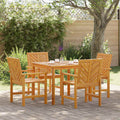 Set da Pranzo per Giardino 5 pz Marrone