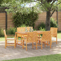 Set da Pranzo per Giardino 6 pz Marrone