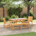 Set da Pranzo per Giardino 5 pz Marrone