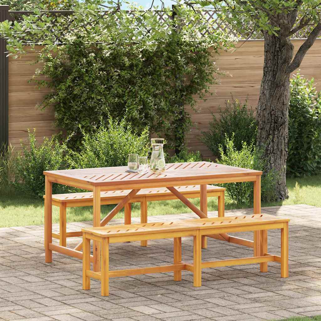 Set da Pranzo per Giardino 3 pz Marrone