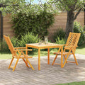 Set da Pranzo per Giardino 3 pz Marrone