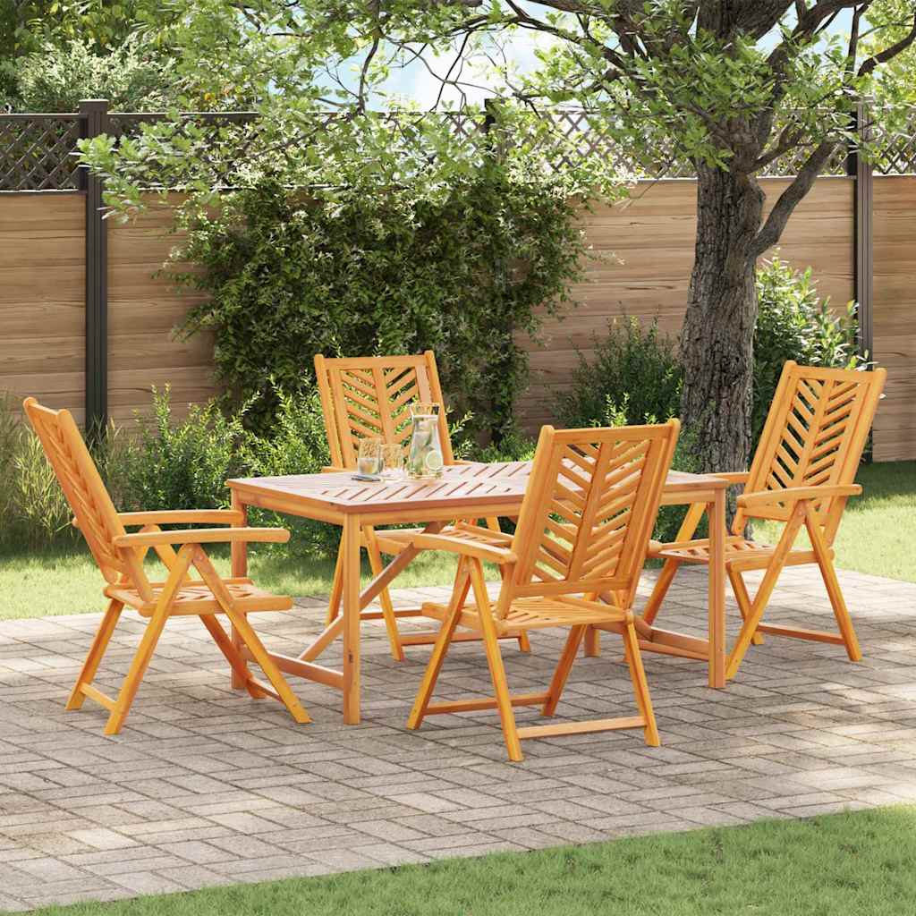 Set da Pranzo per Giardino 5 pz Marrone