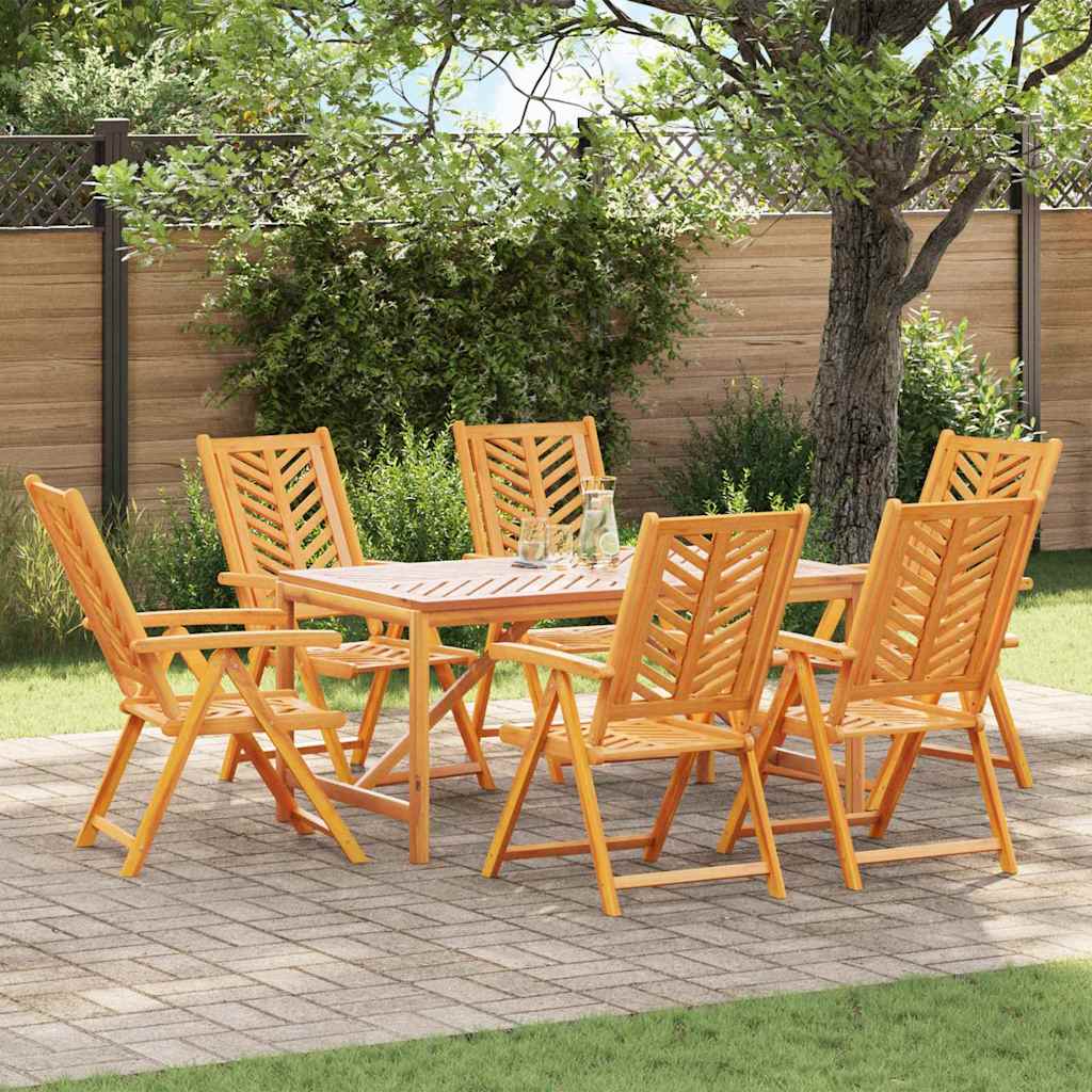 Set da Pranzo per Giardino 7 pz Marrone