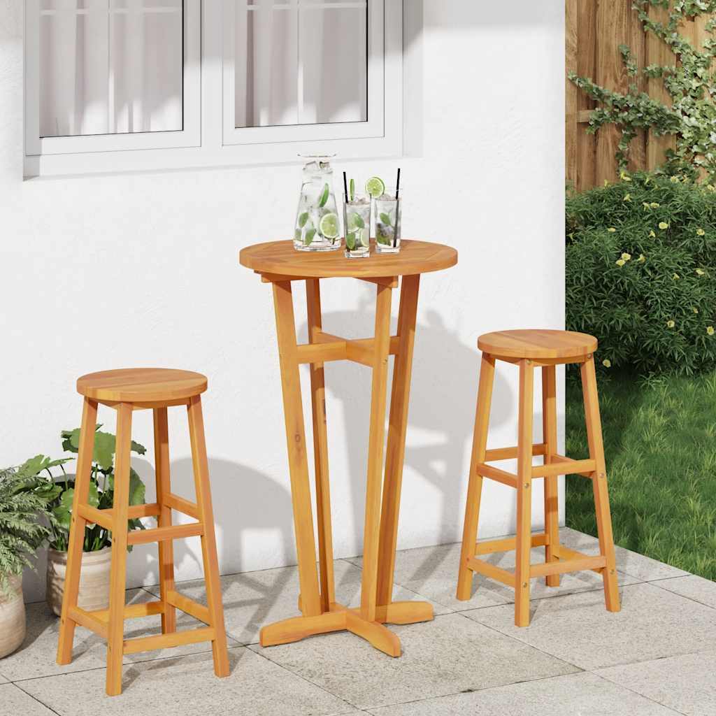 Tavolo da Bar da Giardino Ø60x105 cm Legno Massello di Acacia