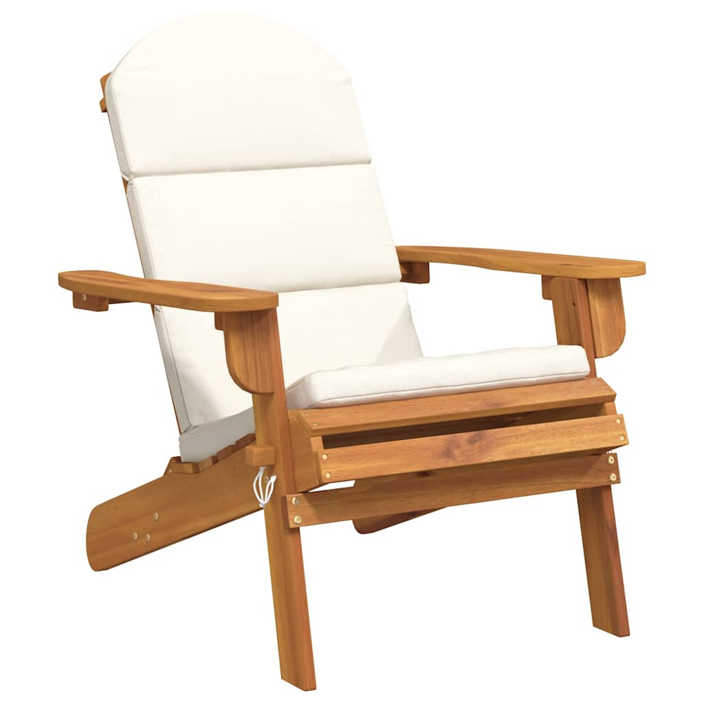 Sedia Adirondack da Giardino con Cuscini Legno Massello Acacia