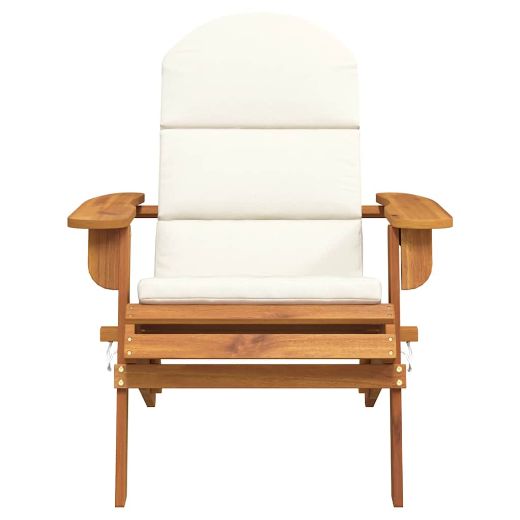 Sedia Adirondack da Giardino con Cuscini Legno Massello Acacia