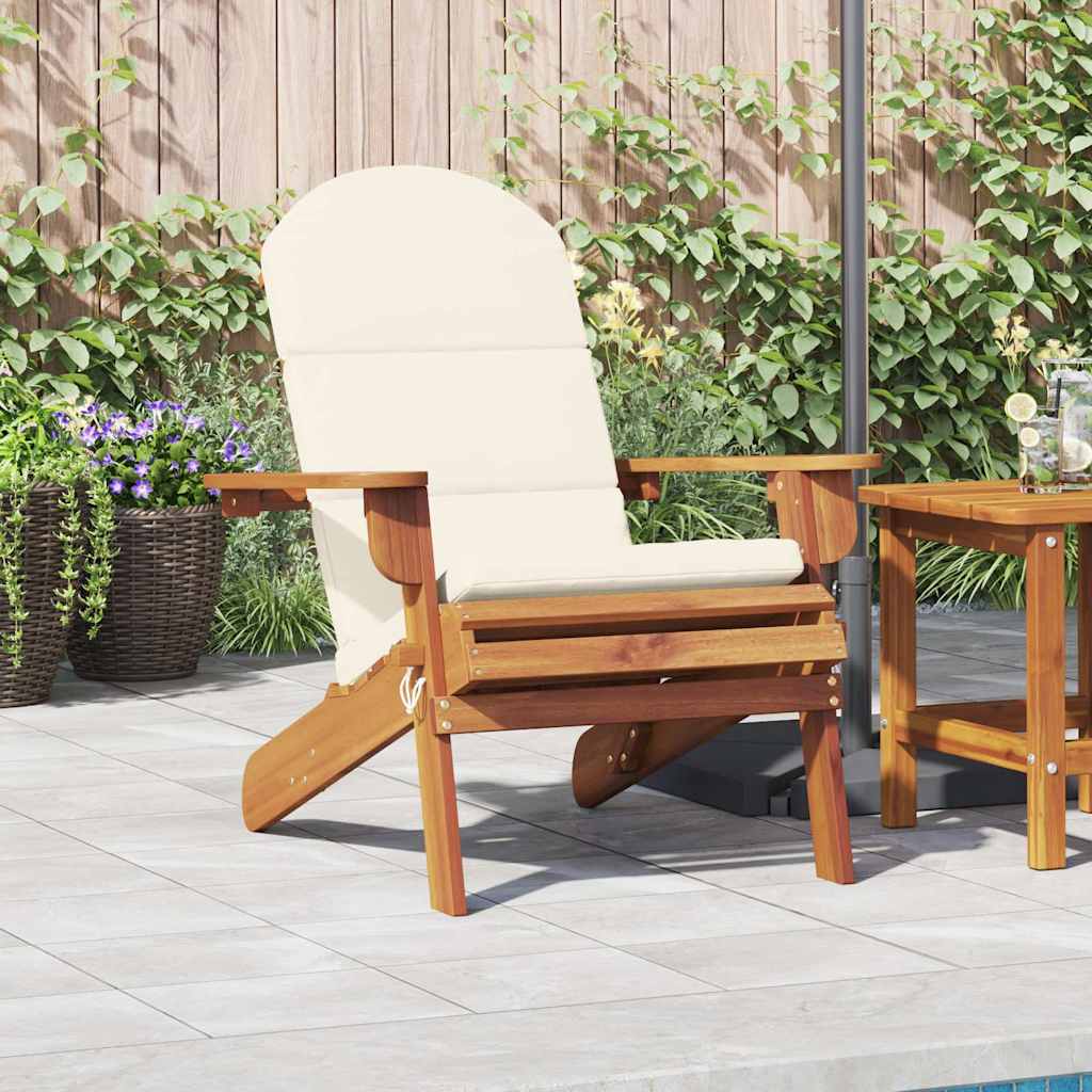 Sedia Adirondack da Giardino con Cuscini Legno Massello Acacia