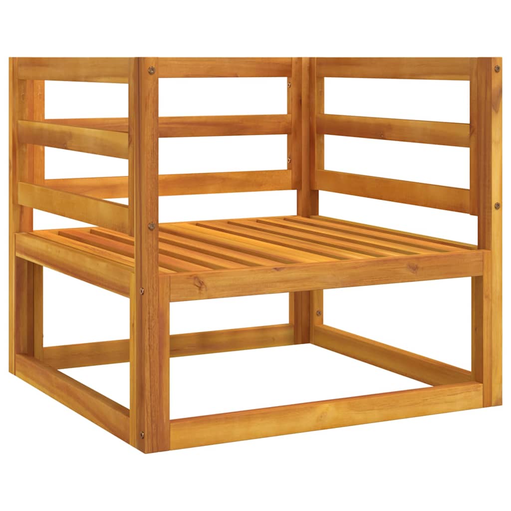 Poltrona Giardino Cuscini Grigio Chiaro Legno Massello Acacia