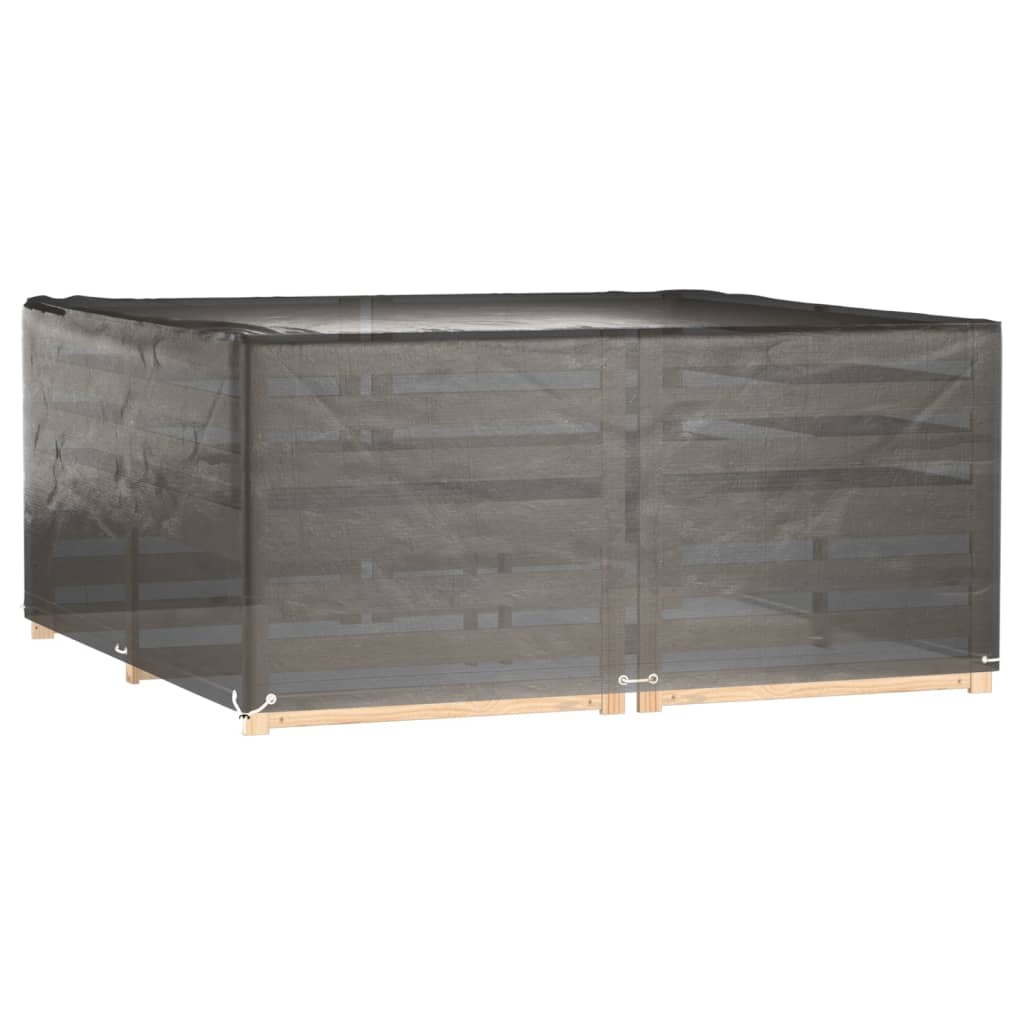 Copri Mobili da Giardino 2pz 16 Occhielli 205x205x90cm Quadrato