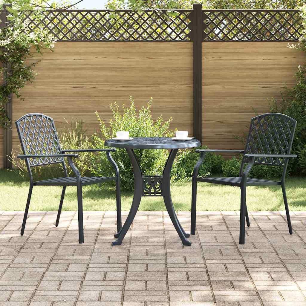 Sedia da Giardino 2 pz Antracite Acciaio