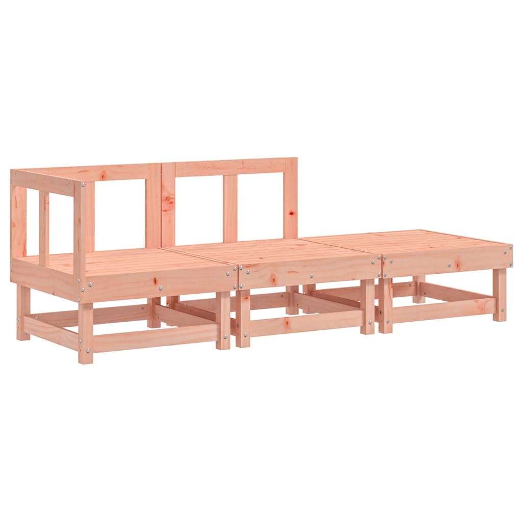 Set Salotto da Giardino 3 pz in Legno Massello di Douglas