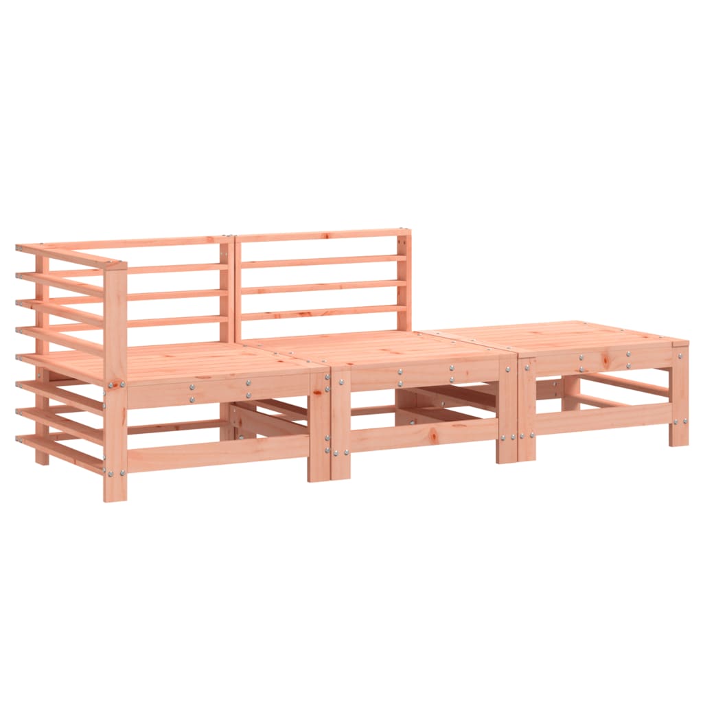 Set Salotto da Giardino 3 pz in Legno Massello di Douglas