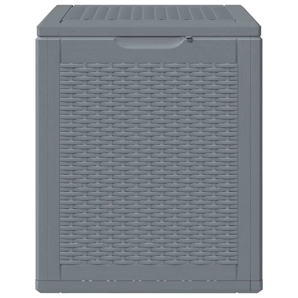 Contenitore da Giardino Grigio in Rattan PP 90 L