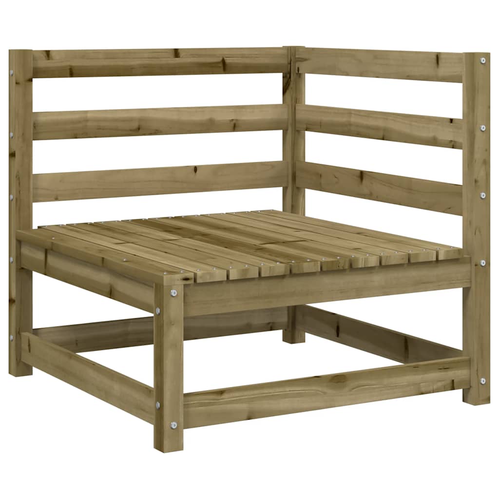 Divano Angolare da Giardino 70x70x67 cm Legno Pino Impregnato