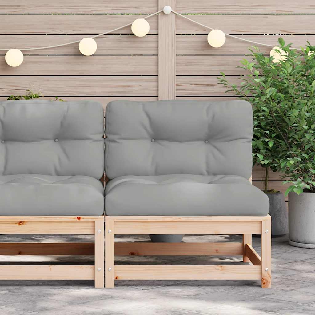 Divano Giardino Senza Braccioli con Cuscini Legno Massello Pino