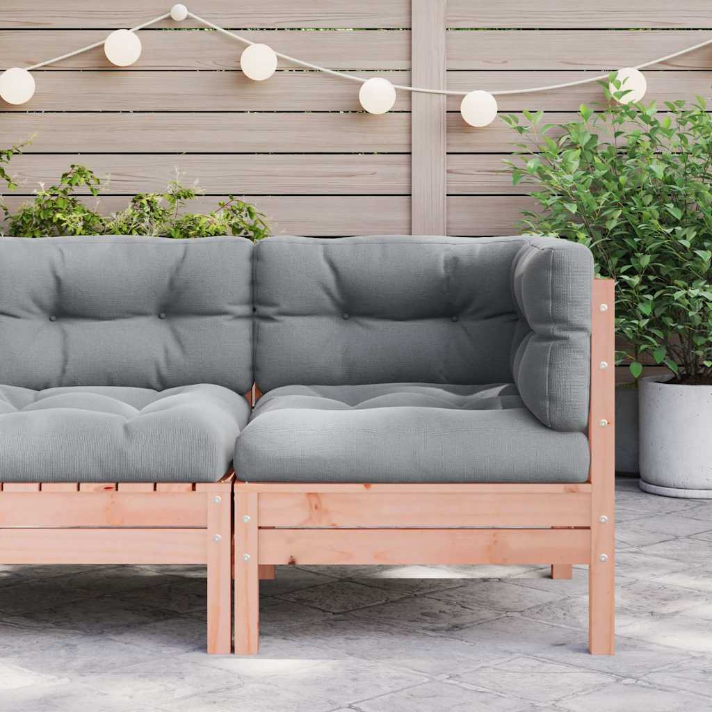 Divano Angolare da Giardino con Cuscini Legno Massello Douglas