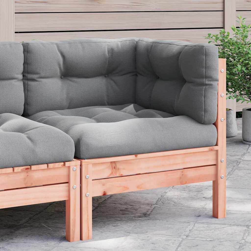 Divano Angolare da Giardino con Cuscini Legno Massello Douglas