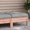 Poggiapiedi da Giardino con Cuscino Legno Massello di Douglas