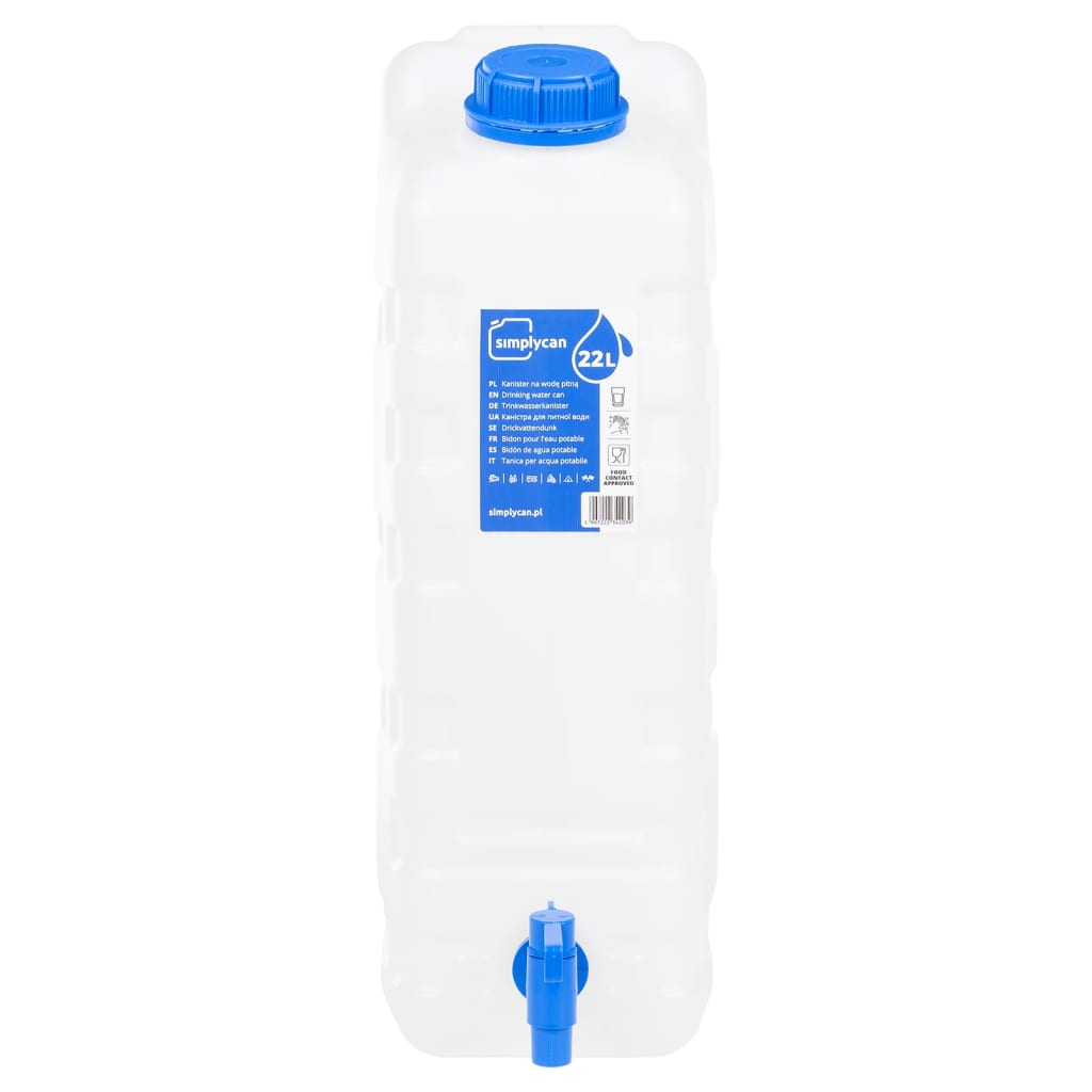 Contenitore Acqua con Rubinetto Trasparente 20 L in Plastica