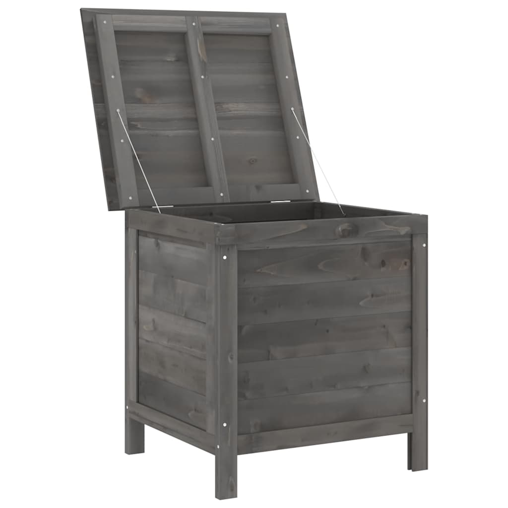Contenitore da Giardino Antracite 50x49x56,5 cm Massello Abete