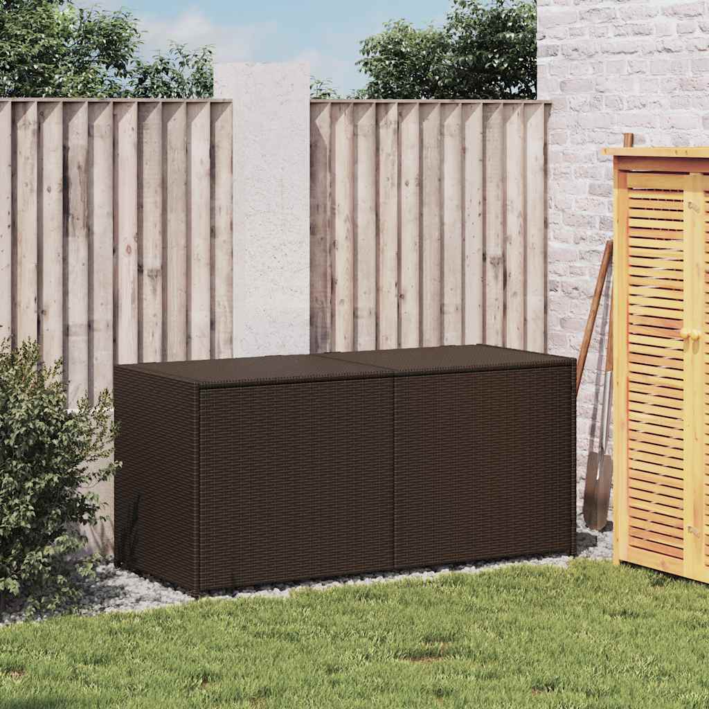 Contenitore da Giardino Marrone 283L in Polyrattan