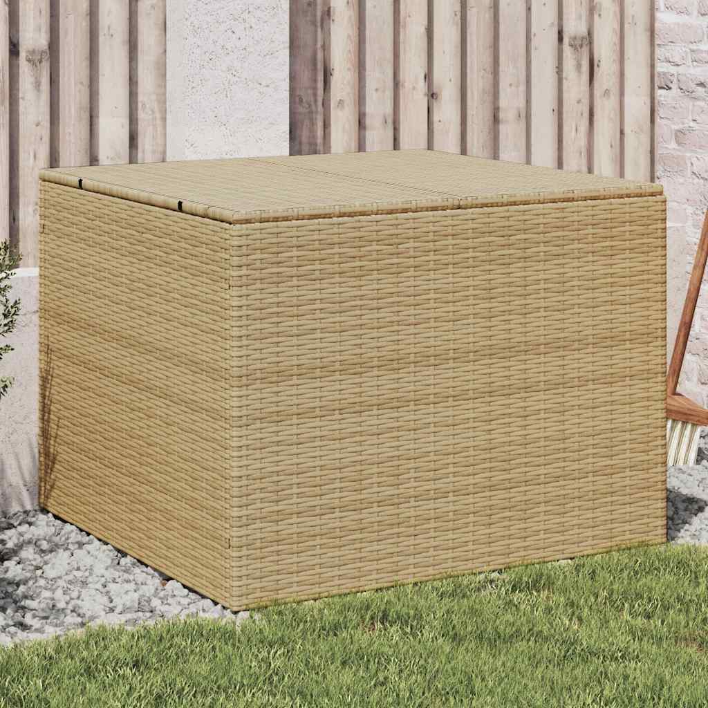 Contenitore da Giardino Beige Misto 291L in Polyrattan