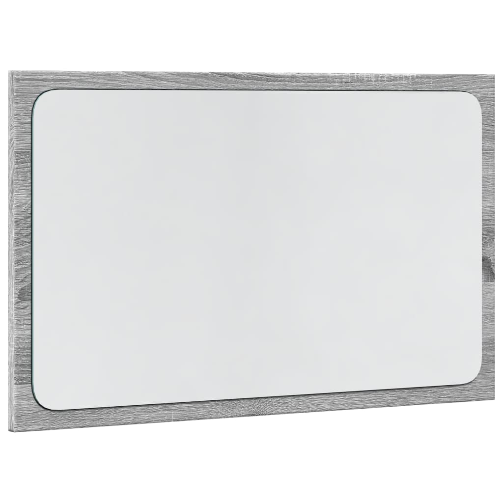 Specchio da Bagno con LED Grigio Sonoma 60x8,5x38 cm Truciolato