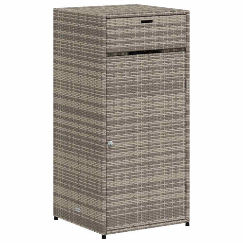 Armadietto Portaoggetti Giardino Grigio 55x55x111cm Polyrattan
