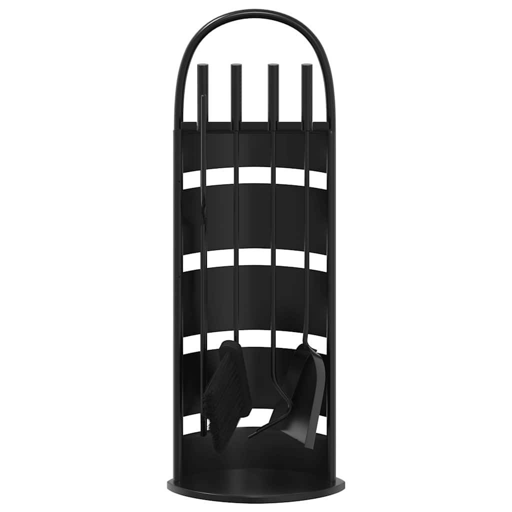 Set di attrezzi per camino 5 pezzi 23x15x66 cm in acciaio