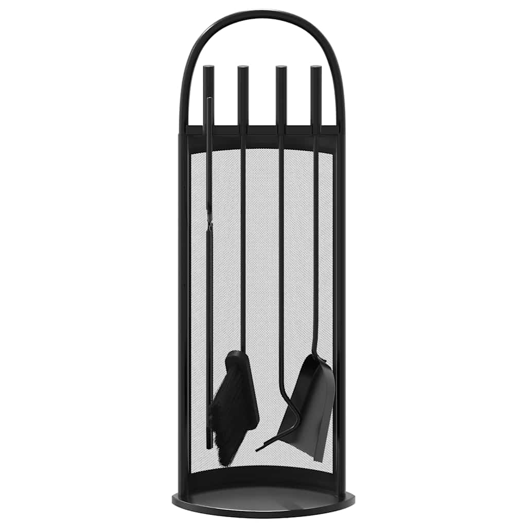 Set di attrezzi per camino 5 pezzi 23x15x66 cm in acciaio