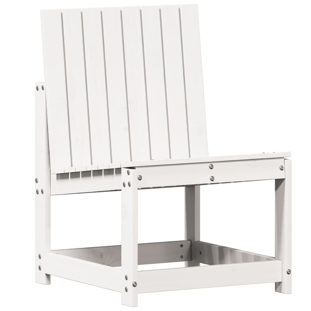 Sedia da Giardino Bianca 50,5x55x77 cm Legno Massello di Pino