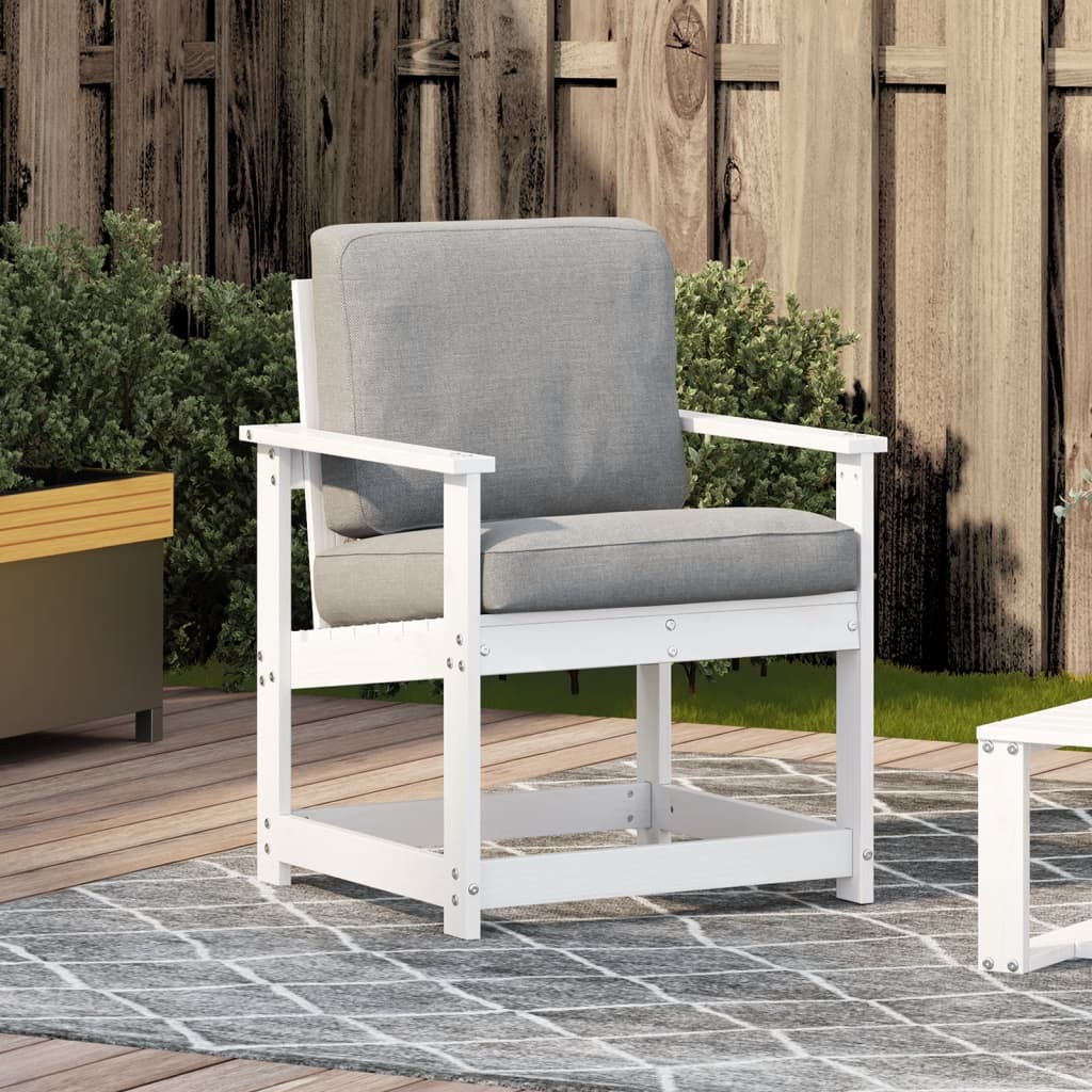 Sedia da Giardino Bianca 62x56x77 cm in Legno Massello di Pino