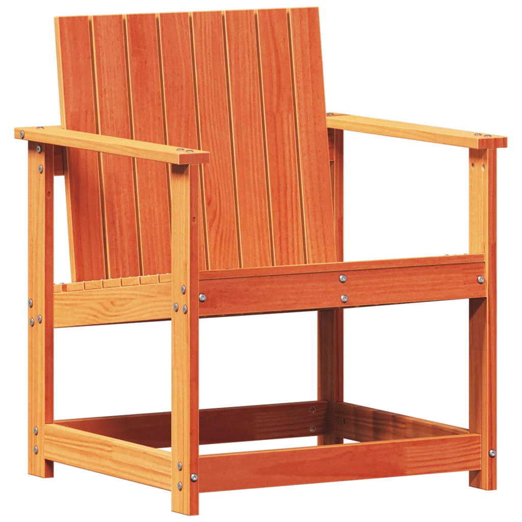 Sedia da Giardino Marrone Cera 62x56x77 cm Legno Massello Pino