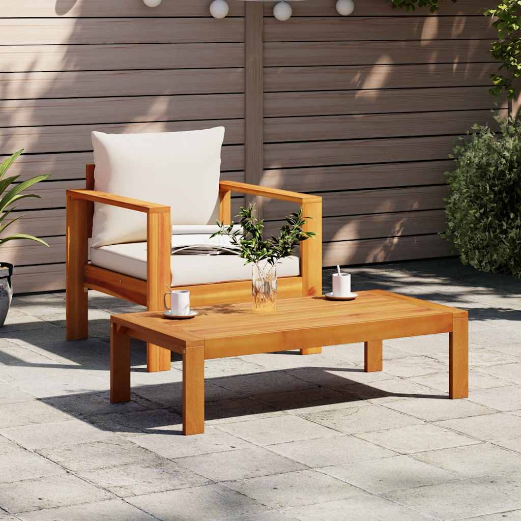 Sedia da Giardino con Cuscini in Legno Massello di Acacia