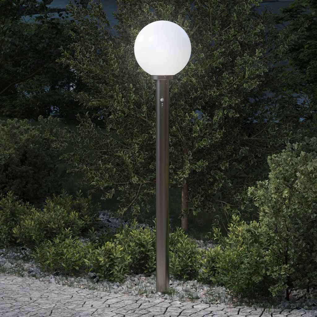 Lampada a paletto con sensore 120 cm Acciaio Inox IP44