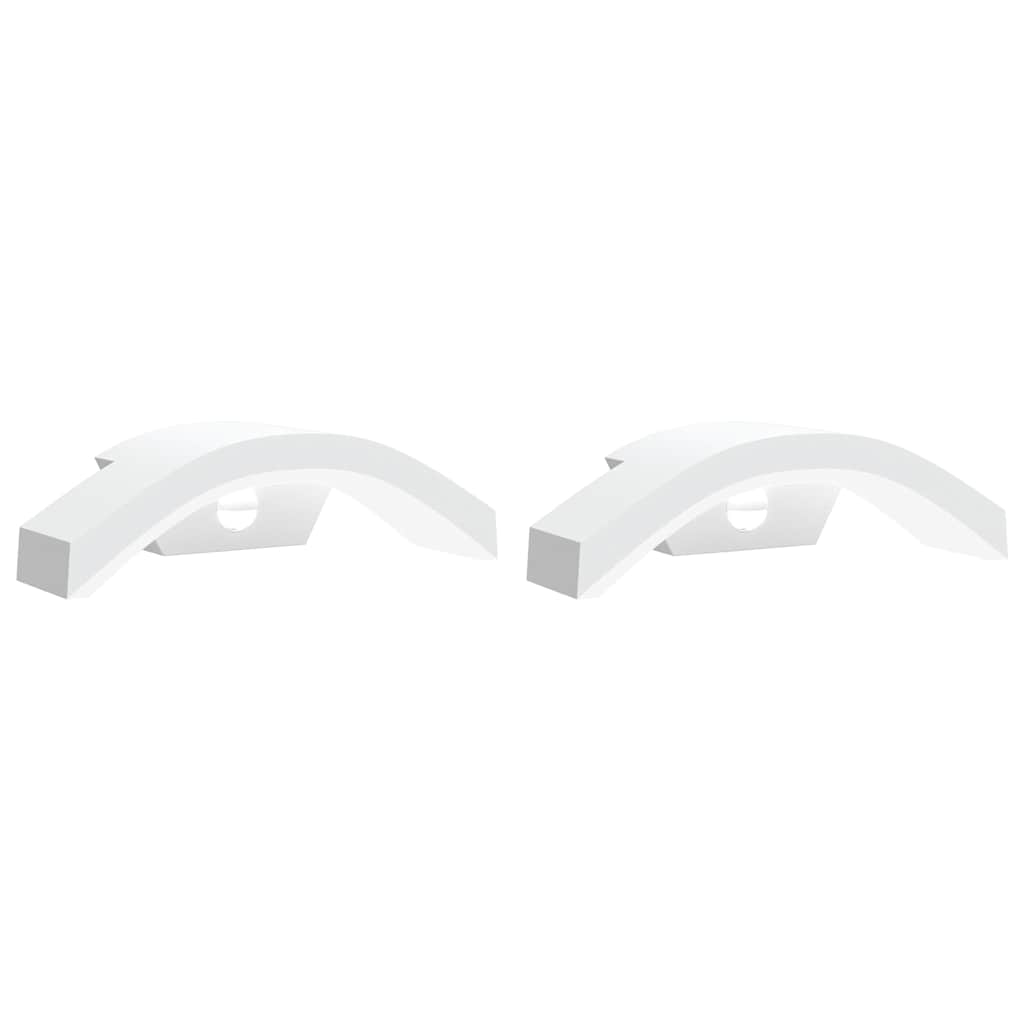 Applique con LED e Sensore 2 pz Bianche in Alluminio Pressofuso