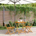 Set da Bistrot 3 pz Grigio in Polyrattan e Legno Massello
