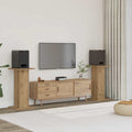 Supporti Altoparlanti 2 pz Rovere 30x30x60 cm in Multistrato
