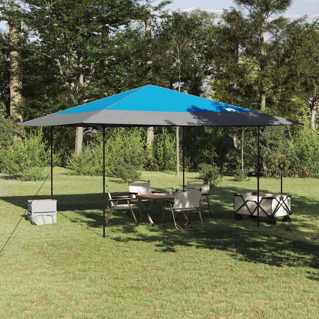 Tenda Gazebo Blu 395 x 395 x 251 cm Tessuto