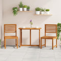 2 pz Sedia da Giardino Legno massello di acacia Marrone
