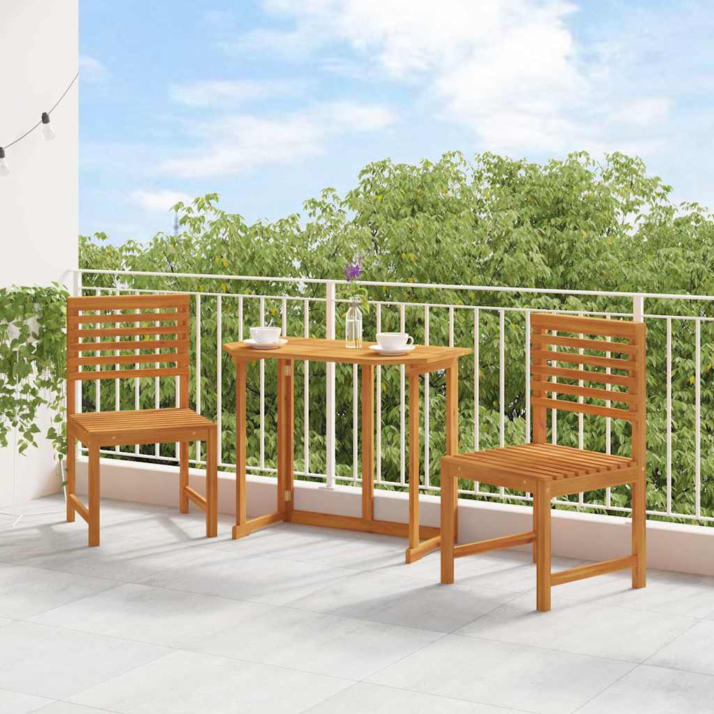 2 pz Sedia da Giardino Legno massello di acacia Marrone