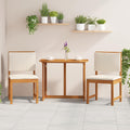 2 pz Sedia da Giardino Legno massello di acacia Marrone