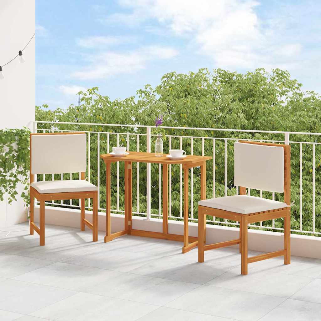 2 pz Sedia da Giardino Legno massello di acacia Marrone