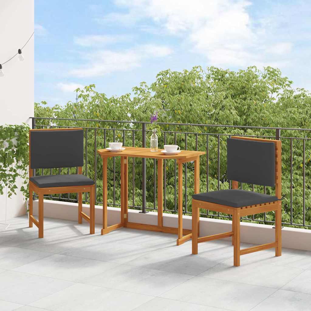2 pz Sedia da Giardino Legno massello di acacia Marrone