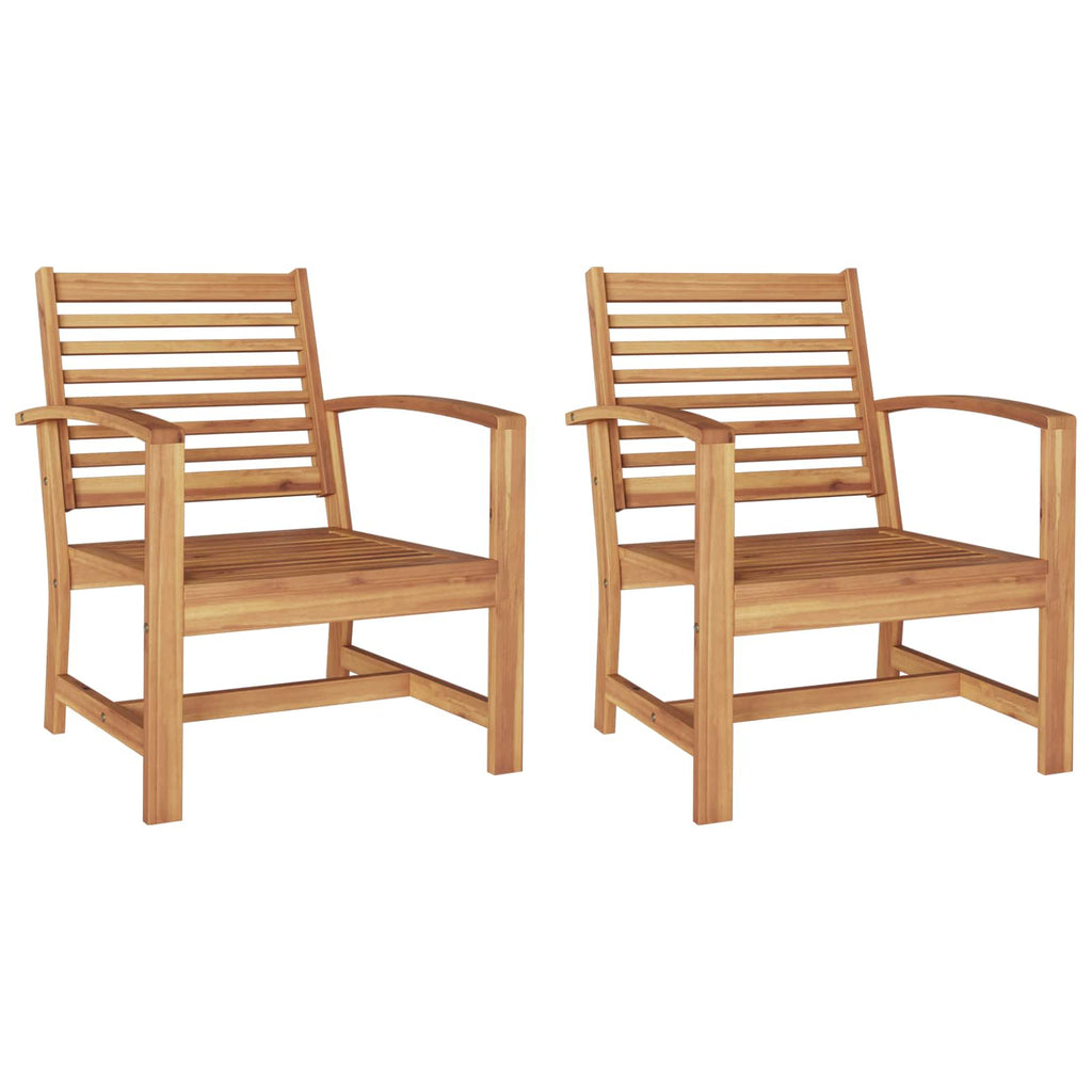 Sedia 2 Pezzo Marrone 65 x 60 x 76,5 cm Legno di teak solido
