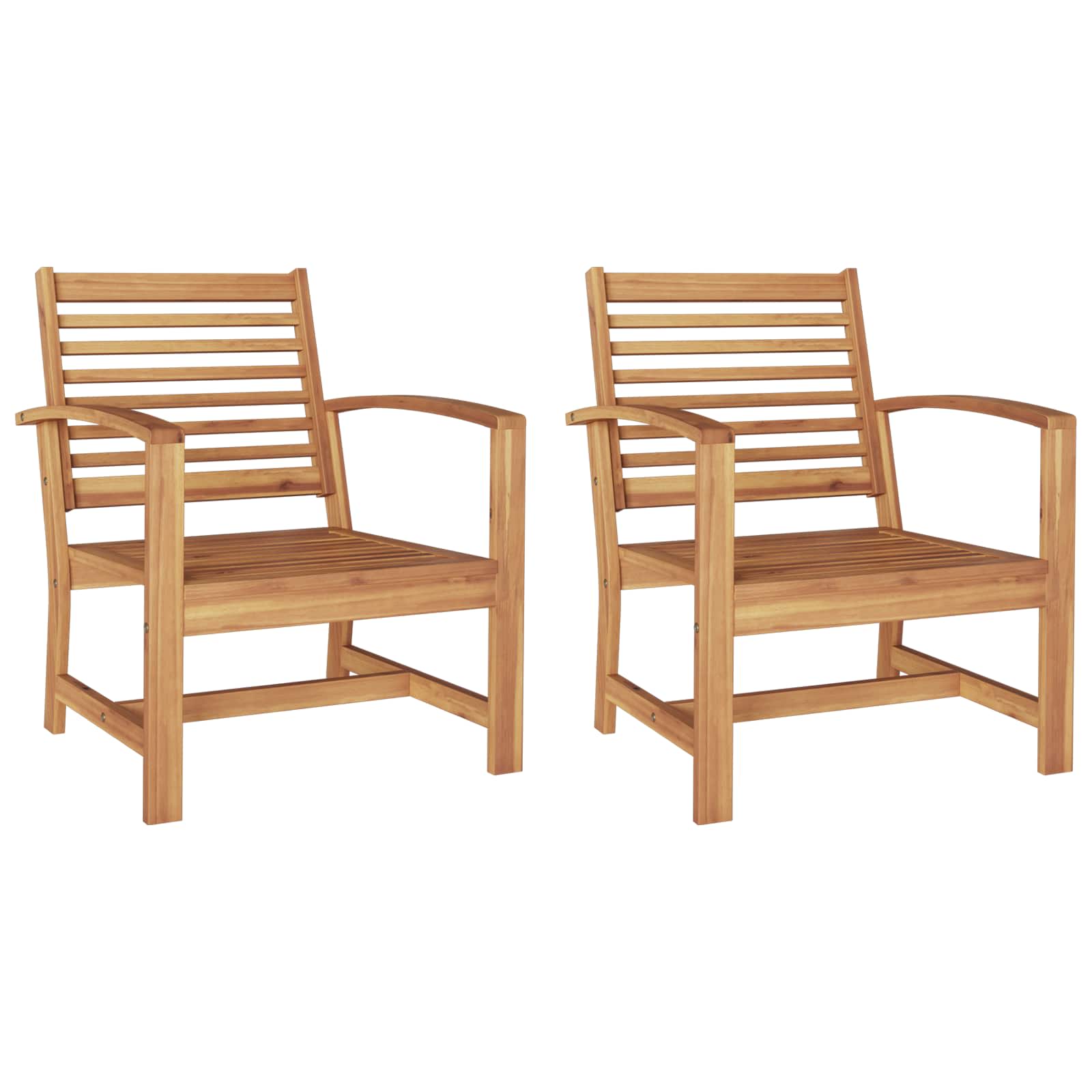 Sedia 2 Pezzo Marrone 65 x 60 x 76,5 cm Legno di teak solido