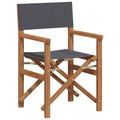 Sedia da regista Grigio Legno di teak solido