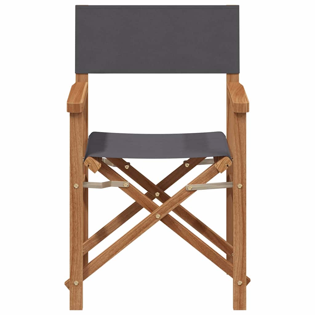 Sedia da regista Grigio Legno di teak solido