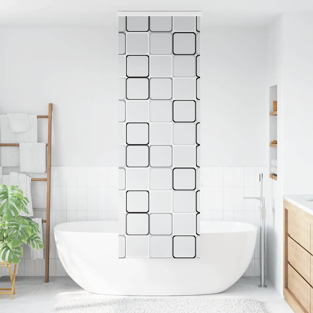 Tenda a Rullo per Doccia Cassonetto 80x240 cm Larghezza Tessuto